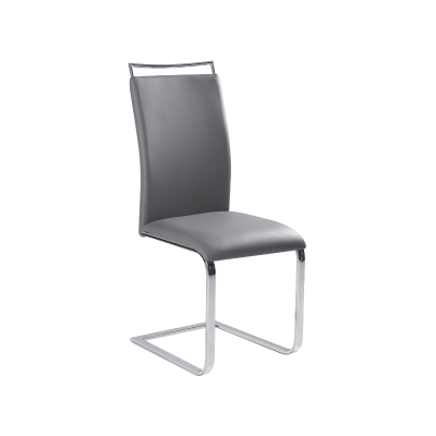 KRZESŁO H334 CHROM/SZARY EKOSKÓRA