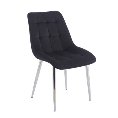 Krzesło J262-1 (S) velvet - Riviera 100 czarne