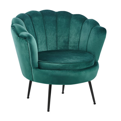 Fotel LC-032-1 velvet (zielony) /nogi czarne/