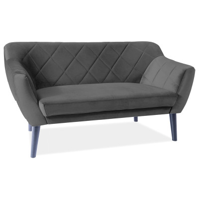 SOFA KARO 2 VELVET KOLOR CZARNY / WENGE