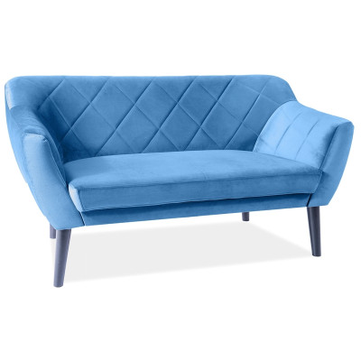 SOFA  KARO 2 VELVET KOLOR GRANATOWY / WENGE