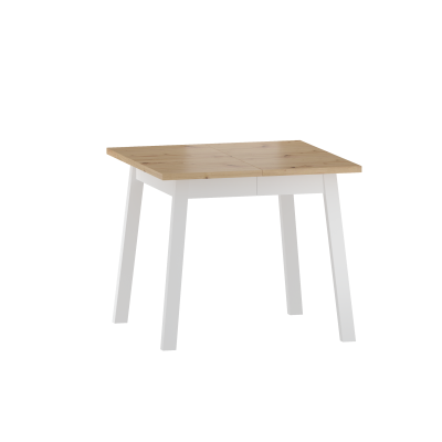 Stół rozkładany ST14-FX (dąb artisan/biały) 90x90(125)