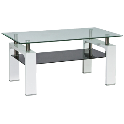 ŁAWA LISA II TRANSP./BIAŁY LAKIER 110x60x55