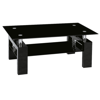 ŁAWA LISA II CZARNY/CZARNY LAKIER 110x60x55