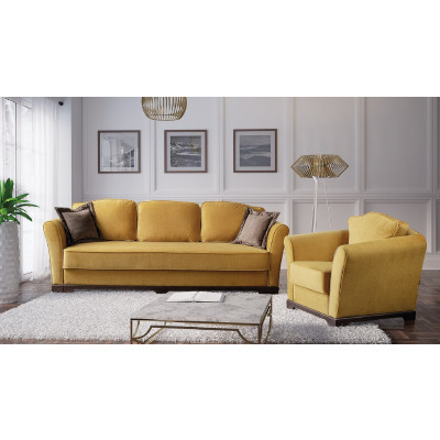 Kanapa Loretta z funkcją spania i pojemnikiem