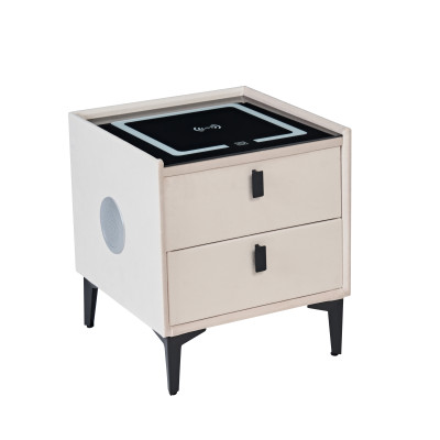 Szafka nocna SMART - velvet beżowa Riviera 06