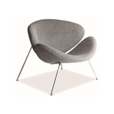 FOTEL MAJOR SZARY / CHROM