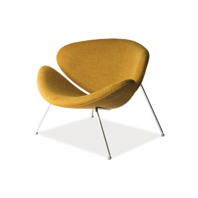 FOTEL MAJOR MUSZTARDOWY / CHROM