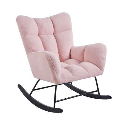 Fotel FR4-FX bujany Teddy (różowy)