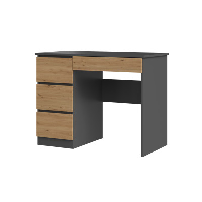 Biurko B1-FX (antracyt/dąb artisan) lewe