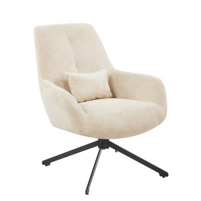 Fotel Egon FR13-FX (beżowy) obracane siedzisko