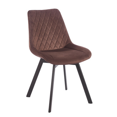 Krzesło K62-FX velvet - Riviera 26 mokka brązowe