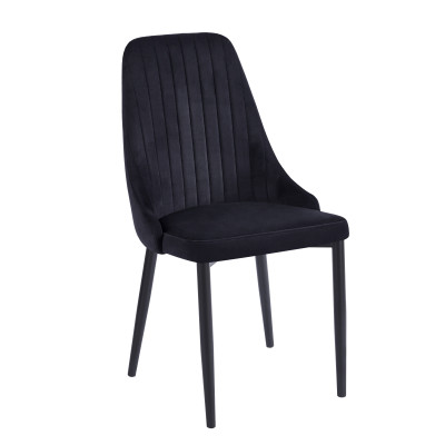 Krzesło  K44-FX-140302 velvet - Riviera 100 czarne