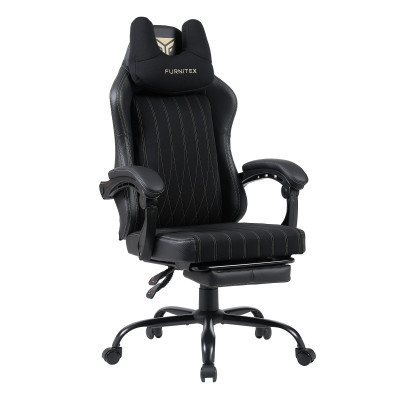 Fotel FB40-FX obrotowy gamingowy - czarny