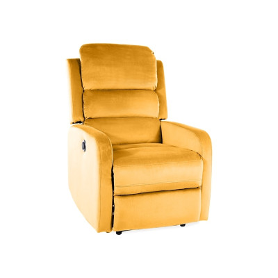 FOTEL ROZKŁADANY PEGAZ VELVET CURRY BLUVEL 68