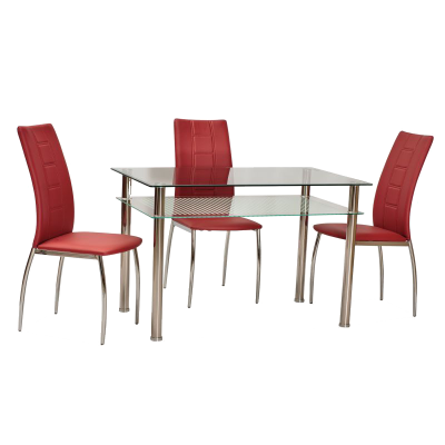 STÓŁ PIXEL TRANSP./CHROM 80X60