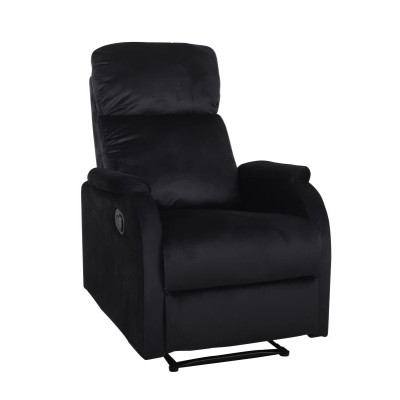 Fotel wypoczynkowy rozkładany CX-8298 (velvet) / czarny