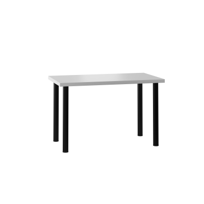 Stół S-03 (biały mat) 68x120 /nogi czarny mat/