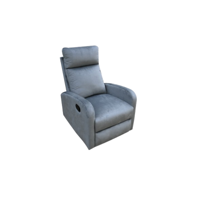 Fotel FR6-FX wypoczynkowy rozkładany velvet (szary)