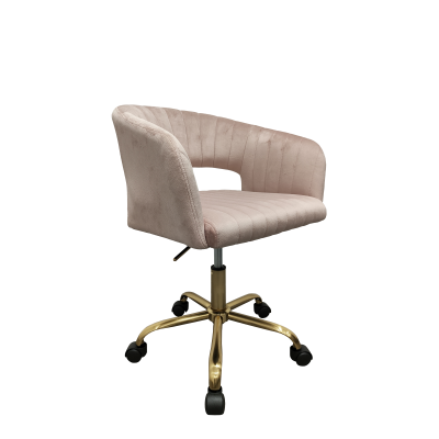 Fotel obrotowy FB7-FX velvet (różowy)