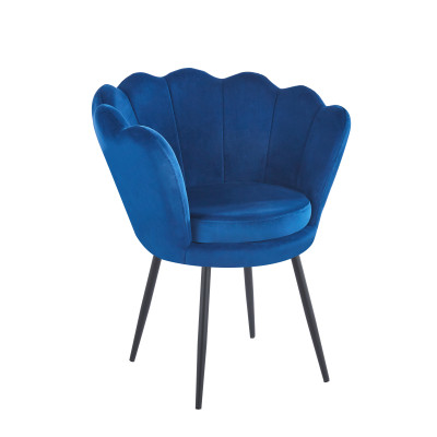 Fotel velvet FR1-FX (niebieski) /nogi czarne/