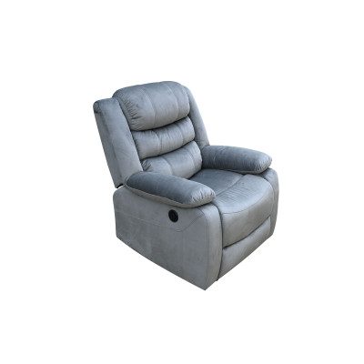 Fotel FR7-FX- wypoczynkowy rozkładany elektrycznie velvet (szary)