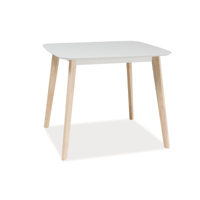 STÓŁ TIBI BIAŁY/DAB BIELONY 90X80