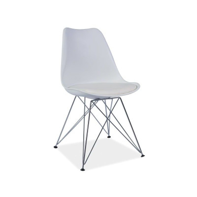 KRZESŁO TIM CHROM/BIAŁY