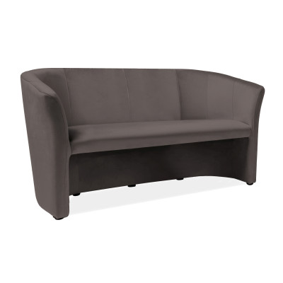 SOFA TM-3 VELVET SZARY / WENGE