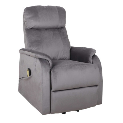 Fotel wypoczynkowy FR3-FX rozkładany elektrycznie (velvet) / szary