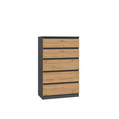 Komoda P5 (antracyt/dąb artisan)