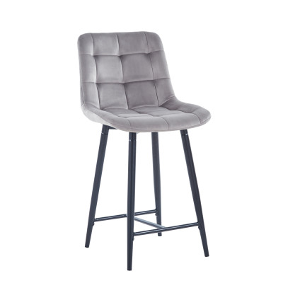 Hoker H1-FX velvet szary (czarny stelaż)