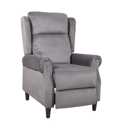 Fotel wypoczynkowy rozkładany FR2-FX (velvet) / szary