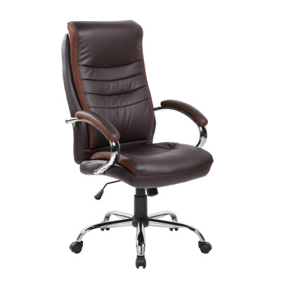 Fotel FB55-FX (PU) obrotowy (brązowy)