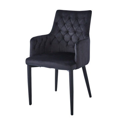 Krzesło MC-02-2 velvet czarne