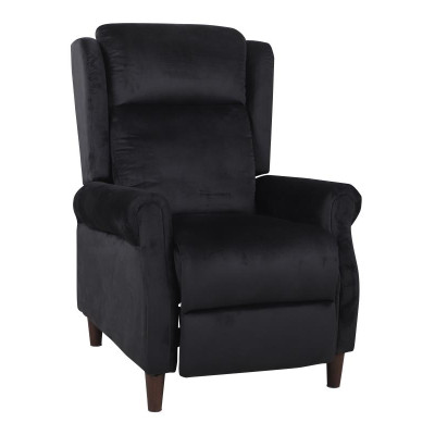 Fotel wypoczynkowy rozkładany FR2-FX (velvet) / czarny