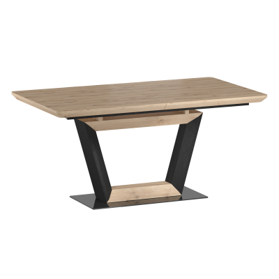 Stół rozkładany ST10-FX (dąb naturalny/czarny) 160(220)x90