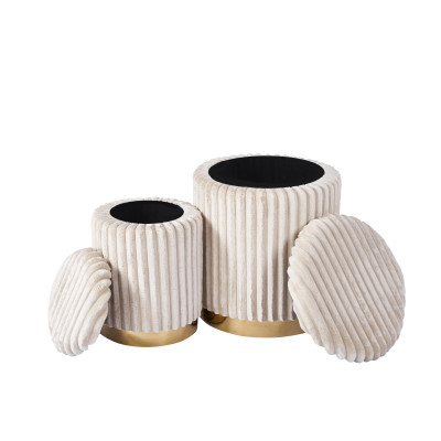 PRZEDSPRZEDA Pufy (zestaw 2 szt.)  P10-FX-149200- Tillia 03 beżowe