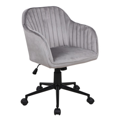 Fotel obrotowy velvet (szary)