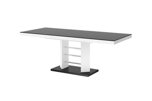 Stół Linosa Lux Czarny Biały Połysk