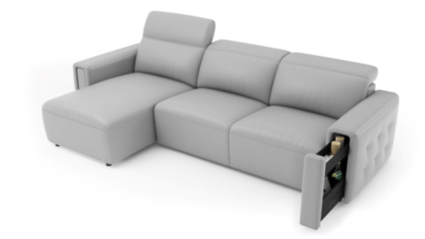 Narożnik Monaco ze stelażem włoskim i portem USB