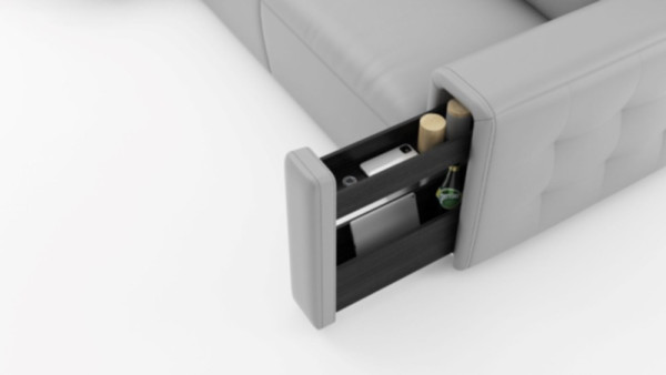 Narożnik Monaco ze stelażem włoskim i portem USB