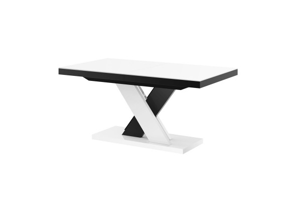 Stół Xenon Lux Biały Czarny Połysk Nogi Mieszane Połysk