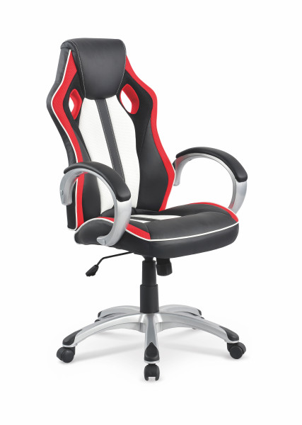 ROADSTER fotel gabinetowy czarno-czerwono-biały