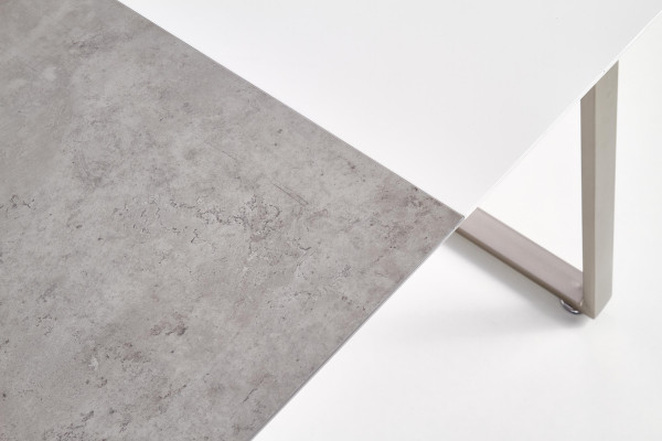 THOMAS stół rozkładany biały / beton