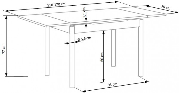 STANBUL 1 stół rozkładany wielobarwny
