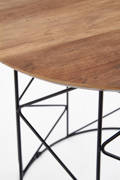 MUSAKA ława czarny / orzech