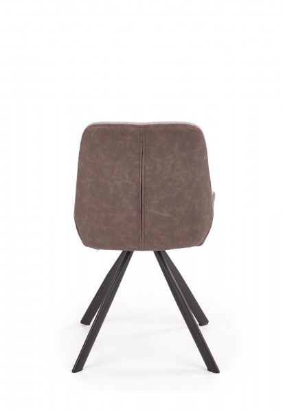 K393 krzesło jasny popielaty / brązowy