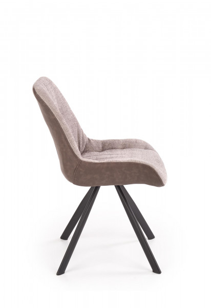 K393 krzesło jasny popielaty / brązowy