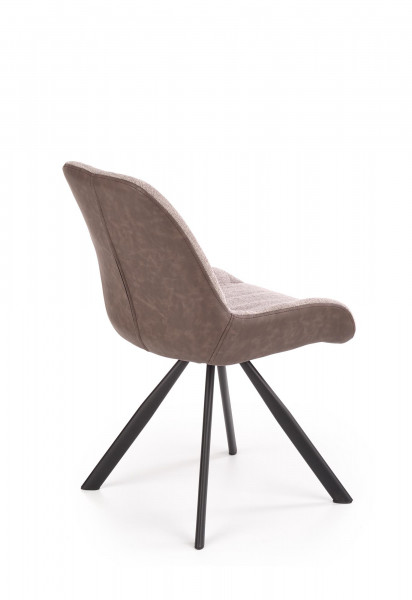 K393 krzesło jasny popielaty / brązowy